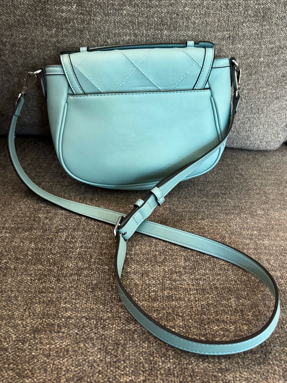 Nine West Robin’s Egg Blue Saddle Crossbody Bag - Picture 7 of 16